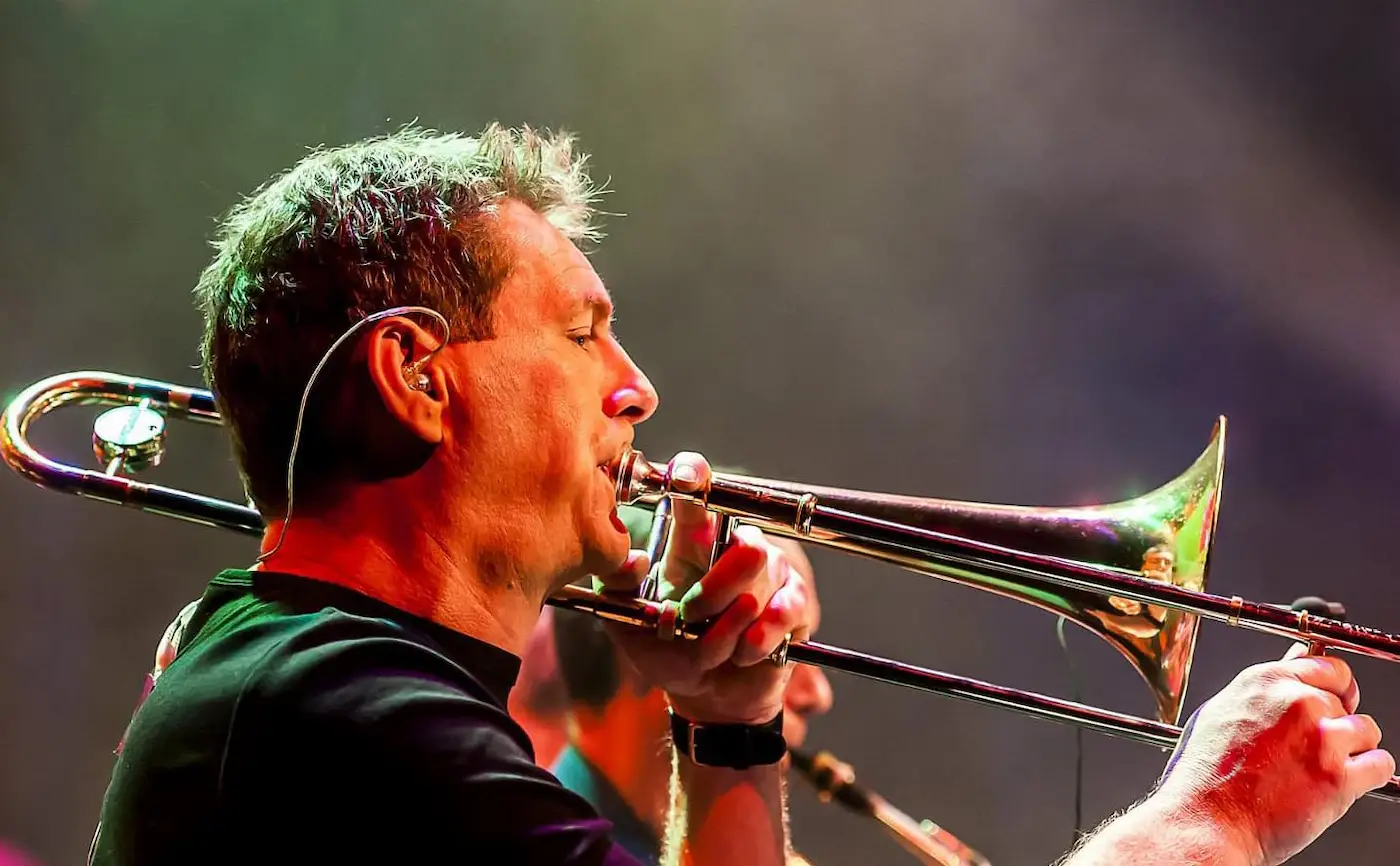 Cees als trombonist en bandleider.